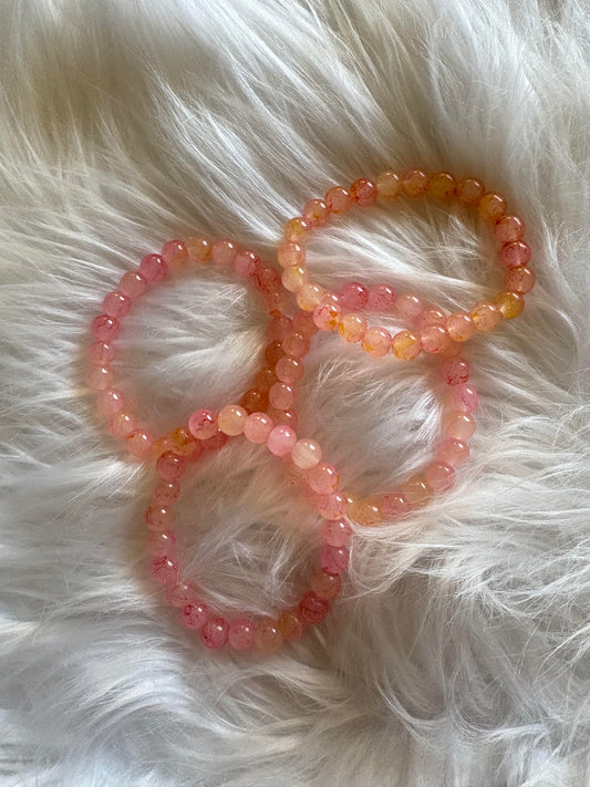 Soft Pink and Peach Bracelet